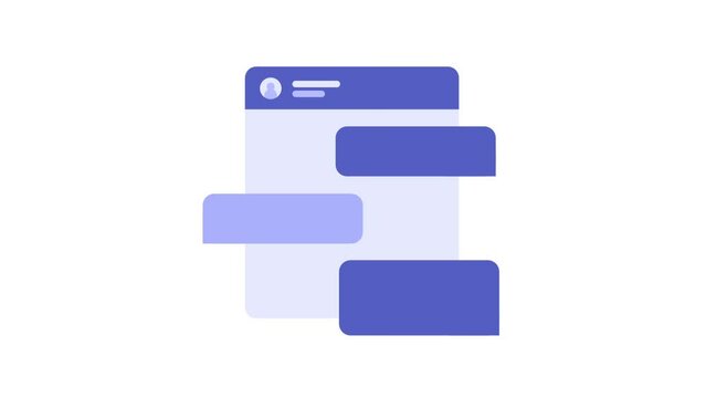 chat bubble flat graphic animation