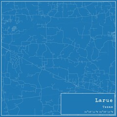Obraz premium Blueprint US city map of Larue, Texas.