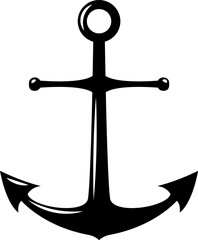 Illustration of vintage anchor isolated on white background. Nautical anchor © Kotliar Ivan