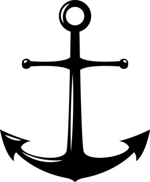 Illustration of vintage anchor isolated on white background. Nautical anchor
