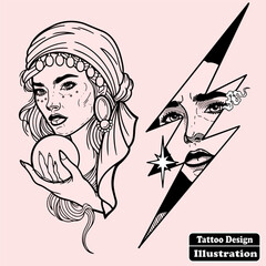 illustration design tattoos
