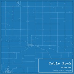 Blueprint US city map of Table Rock, Nebraska.