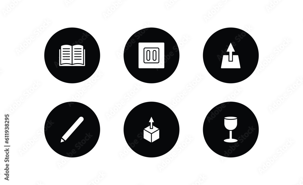 Poster user interface filled icons set. user interface filled icons pack included open diary, square stop b