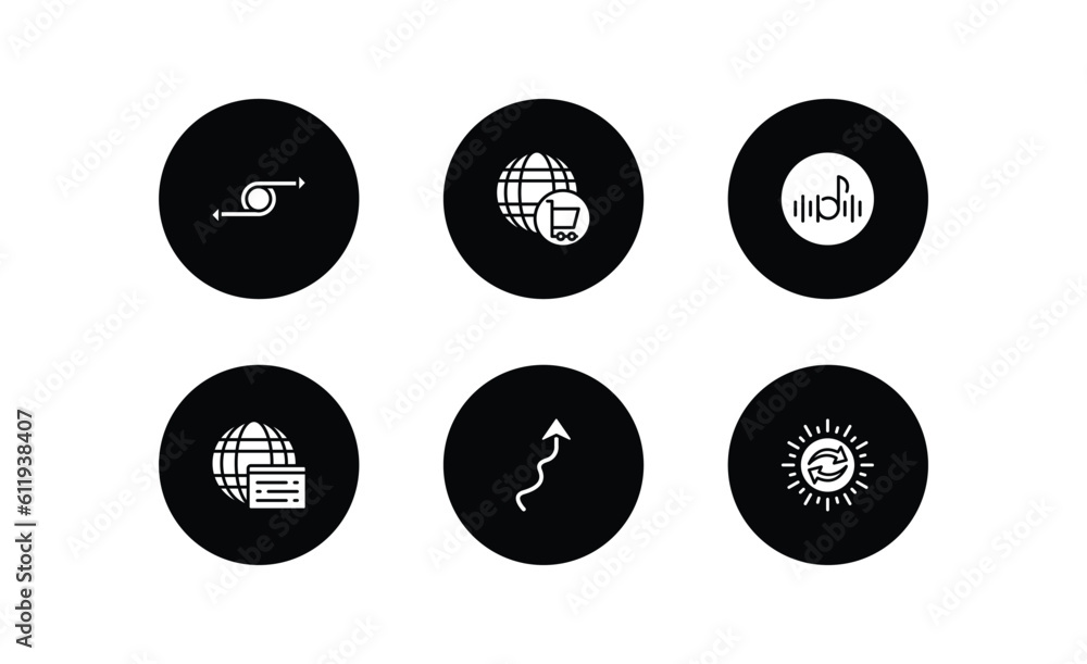 Poster user interface filled icons set. user interface filled icons pack included move content, cart interf