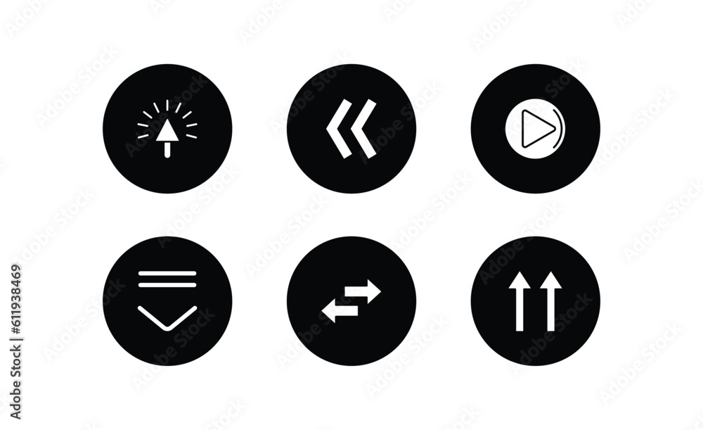 Poster user interface collection. filled icons set. user interface collection. filled icons pack included m