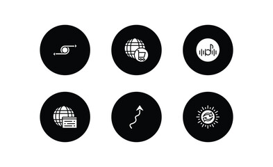 user interface filled icons set. user interface filled icons pack included move content, cart interface, musical, window arrow with scribble, solar recycle vector.