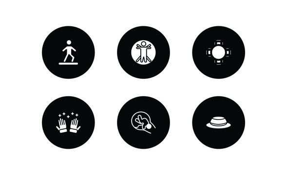 people filled icons set. people filled icons pack included bast, vitruvian man, round table, salat, birth, chilean vector.