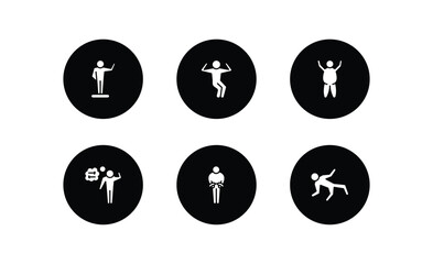 feelings filled icons set. feelings filled icons pack included blessed human, amused human, fat human, lost guilty ecstatic vector.