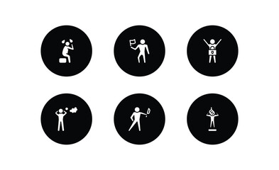 feelings filled icons set. feelings filled icons pack included depressed human, accomplished human, safe human, stressed awful helpless vector.