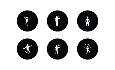 feelings filled icons set. feelings filled icons pack included silly human, hopeless human, beautiful human, crazy blah frustrated vector.