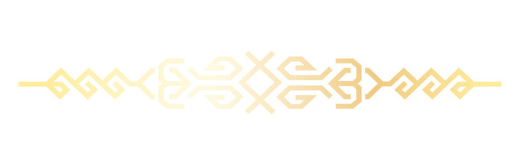 Line art luxury golden border. Abstract golden elegant text divider for your design projects. PNG with transparent background