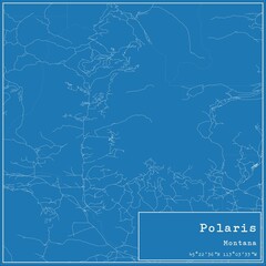 Blueprint US city map of Polaris, Montana.