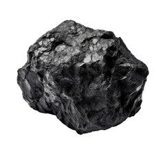 Fototapeta premium Lump of coal on a transparent background. PNG. Generative AI.