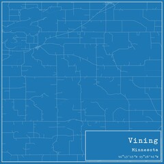 Blueprint US city map of Vining, Minnesota.