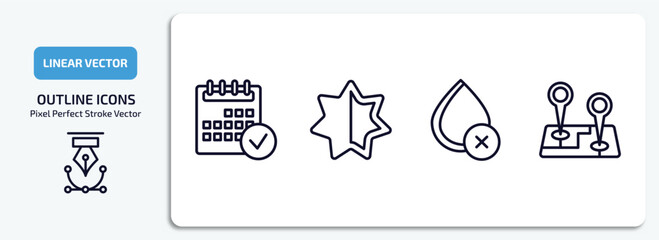 ultimate glyphicons outline icons set. ultimate glyphicons thin line icons pack included calendar checked, empty star, drop crossed, map locator vector.