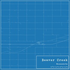 Blueprint US city map of Beaver Creek, Minnesota.
