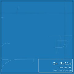 Blueprint US city map of La Salle, Minnesota.