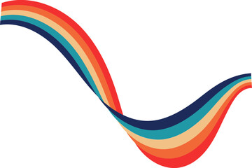 retro rainbow vector