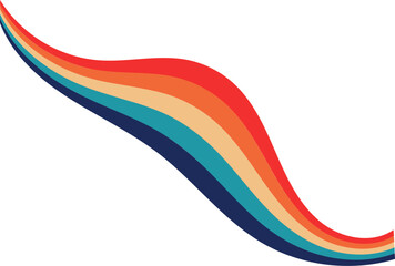 retro rainbow vector