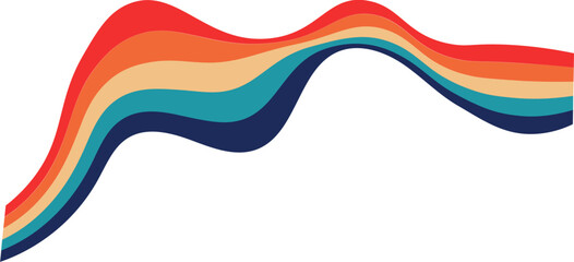 retro rainbow vector