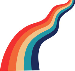 retro rainbow vector