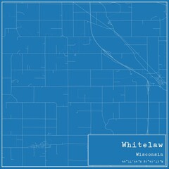 Blueprint US city map of Whitelaw, Wisconsin.