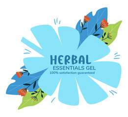 Fototapeta na wymiar Herbal essentials gel, satisfaction guaranteed