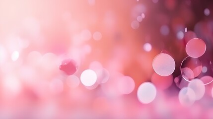 Abstract of bokeh pink pastel background glitters shimmering blur spot lights Bokeh Shiny rose gold light background texture