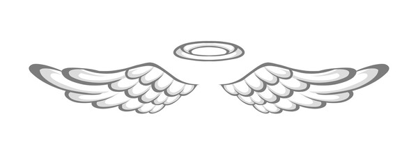 angel wings icon vector 