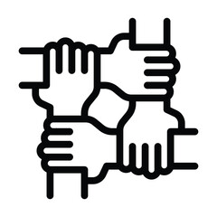 holding hand line icon illustration vector graphic