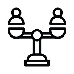 fairness line icon illustration vector graphic