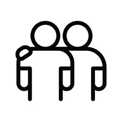 friend line icon illustration vector graphic