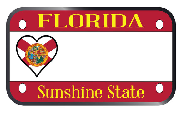 Florida State Motorcycle License Plate