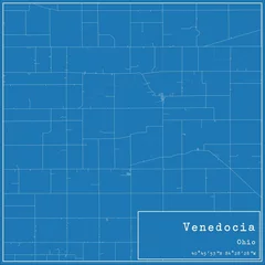 Fotobehang Blueprint US city map of Venedocia, Ohio. © Rezona