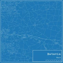 Fotobehang Blueprint US city map of Batavia, Ohio. © Rezona