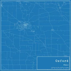 Fotobehang Blueprint US city map of Oxford, Ohio. © Rezona