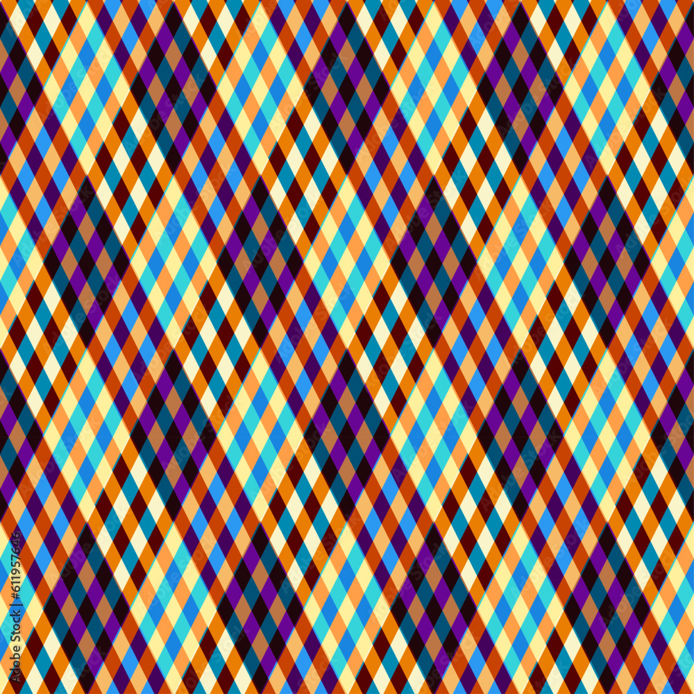 Leinwandbilder Argyle seamless vector pattern background. Pattern of a rhombuses.