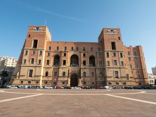 Fototapeta na wymiar Palazzo del Governo historic building in Taranto, Italy on Piazetta Gandhi street in sunny day