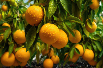 oranges on tree