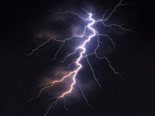 Fototapeta na wymiar A Lightning bolt thunder, Generative AI Illustration.