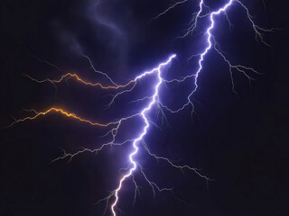 Naklejka na ściany i meble A Lightning bolt thunder, Generative AI Illustration.