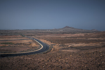 LZ-14 road in Lanzarote, Canary island