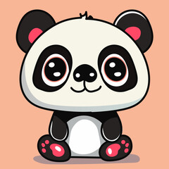 Bamboo Pals Cute Panda Illustration Cartoon Icon Animal Nature Icon Concept Isolated Premium Vector. Flat Cartoon Style