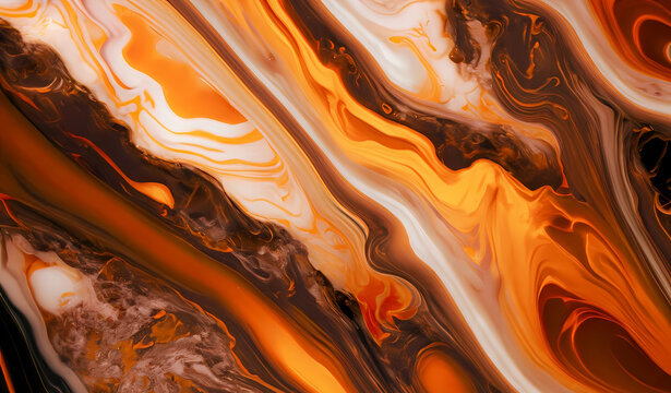 Abstract orange marble texture background