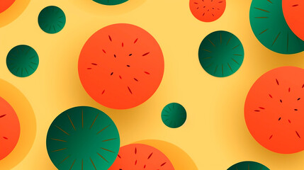 cut watermelon on a background with seed created with Generative Ai 