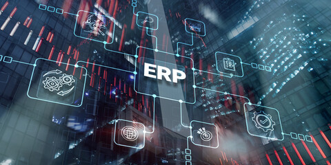 Enterprise Resource Planning ERP Management Business Technology Concept
