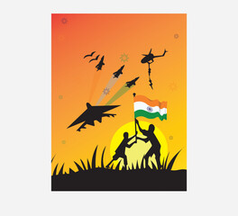 Indian independence day, poster vector illustration