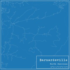 Obraz premium Blueprint US city map of Barnardsville, North Carolina.