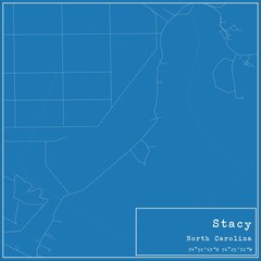 Blueprint US city map of Stacy, North Carolina.