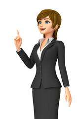 Businesswoman serving customers